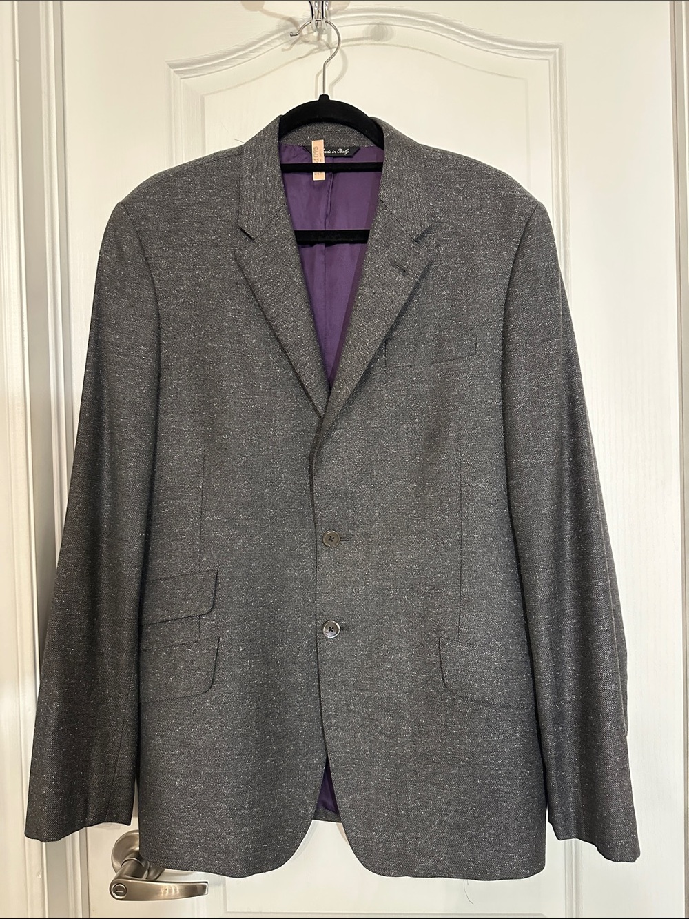 Paul Smith the Byard Gray blazer with Purple Lining
